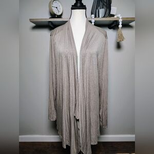 Beenuig Tan Open Front Cardigan